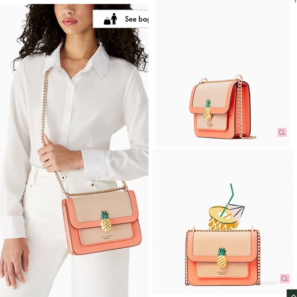 Kate Spade remi pineapple flap chain crossbody 🍍